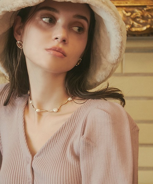 EIMY ISTOIRE(エイミーイストワール)の「シアーカラーブロックプリーツニットワンピース(ワンピース・レディース・イエロー/ネイビー/ブラック/ラベンダー/ベージュ/ピンク・FREE)」の20枚目の写真