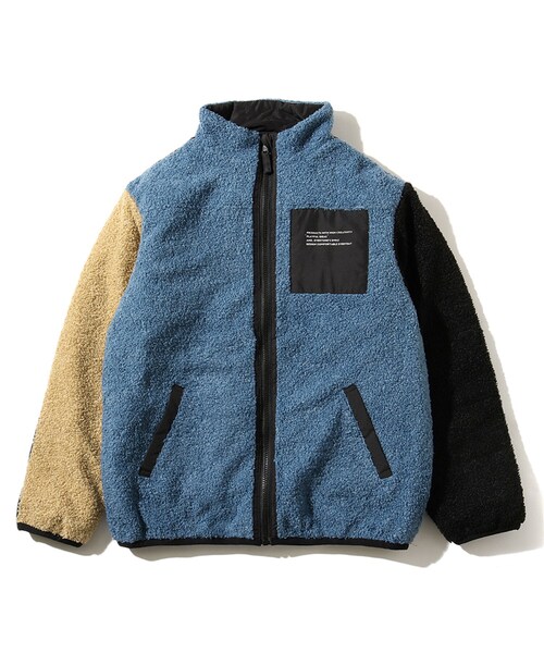 THE SHOP TK (ザ ショップ ティーケー )の「◆【160cmまで】リバーシブル星柄ボアブルゾン(ブルゾン・キッズ・ブラック/ベージュ系4/カーキ/ブルー系4・16/15 )」の4枚目の写真