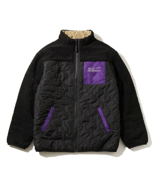 THE SHOP TK (ザ ショップ ティーケー )の「◆【160cmまで】リバーシブル星柄ボアブルゾン(ブルゾン・キッズ・ブラック/ベージュ系4/カーキ/ブルー系4・16/15 )」の2枚目の写真