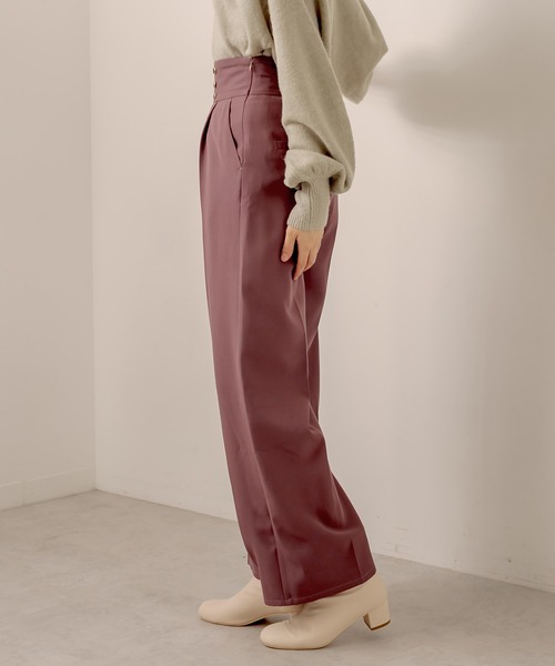 OLIVE des OLIVE（オリーブデオリーブ）の「ハイウエストワイドパンツ（その他パンツ・レディース・ベージュ/ブラック/ブラウン・FREE）」の11枚目の写真