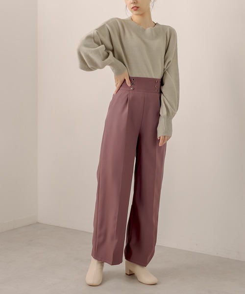 OLIVE des OLIVE（オリーブデオリーブ）の「ハイウエストワイドパンツ（その他パンツ・レディース・ベージュ/ブラック/ブラウン・FREE）」の13枚目の写真