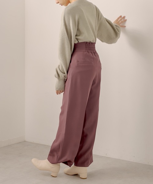 OLIVE des OLIVE（オリーブデオリーブ）の「ハイウエストワイドパンツ（その他パンツ・レディース・ベージュ/ブラック/ブラウン・FREE）」の14枚目の写真