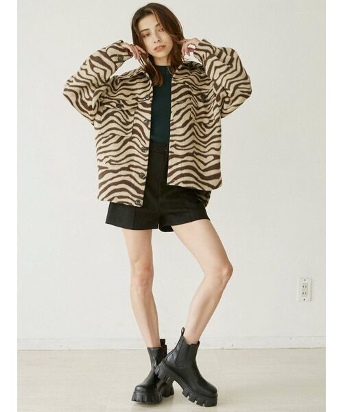 EVRIS(エヴリス)の「フェイクウールシャツ(シャツ/ブラウス・レディース・ブラック/パープル/その他1・FREE)」の15枚目の写真