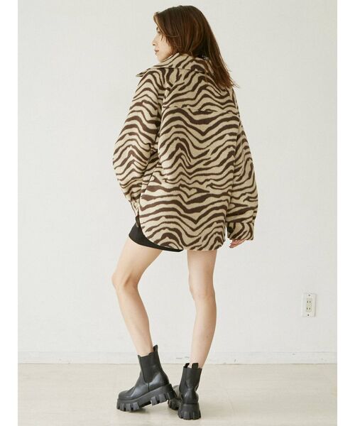 EVRIS(エヴリス)の「フェイクウールシャツ(シャツ/ブラウス・レディース・ブラック/パープル/その他1・FREE)」の14枚目の写真