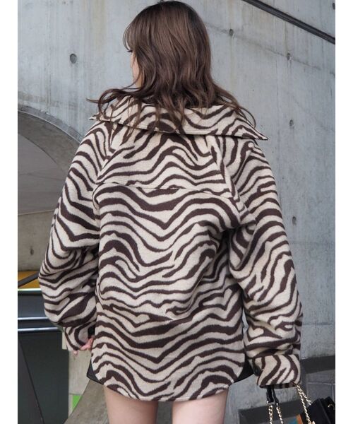 EVRIS(エヴリス)の「フェイクウールシャツ(シャツ/ブラウス・レディース・ブラック/パープル/その他1・FREE)」の7枚目の写真