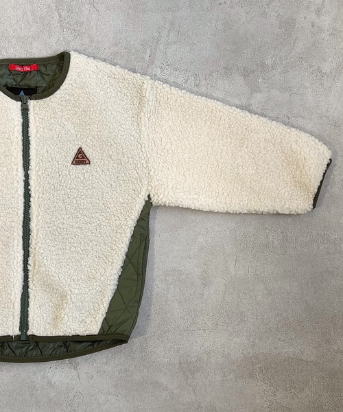 GERRY(ジェリー)の「【GERRY】 切替ボアジャケット(90~160cm)(その他アウター・キッズ・オフホワイト/カーキ・90/100/110/120/130/140/150/160)」の5枚目の写真