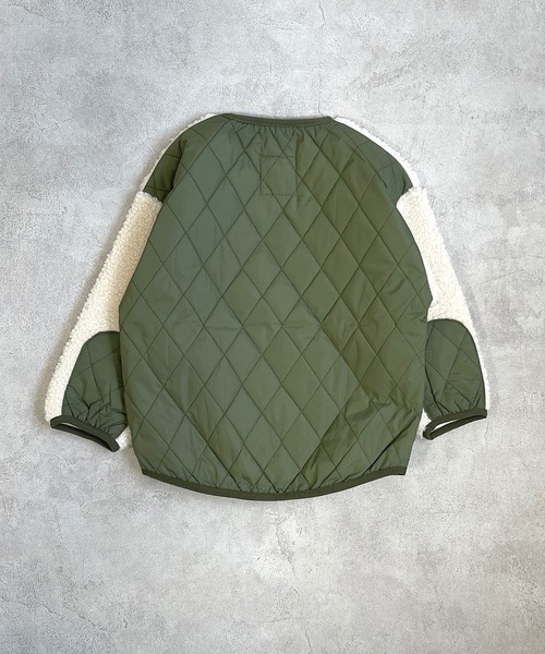 GERRY(ジェリー)の「【GERRY】 切替ボアジャケット(90~160cm)(その他アウター・キッズ・オフホワイト/カーキ・90/100/110/120/130/140/150/160)」の4枚目の写真