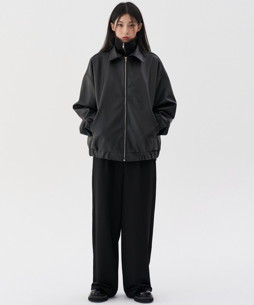 FEKETE（フェケテ）の「FEKETE VEGAN LEATHER WIDE SLEEVE BLOUSON（ブルゾン・メンズ・ブラック/ベージュ/マスタード・FREE）」の12枚目の写真