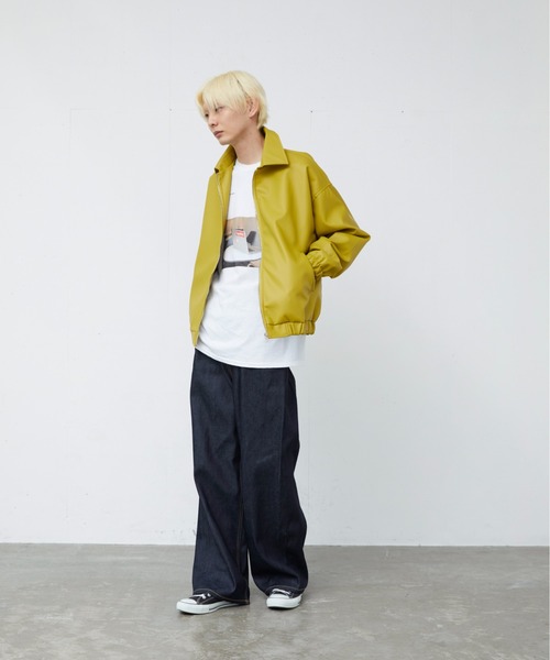 FEKETE（フェケテ）の「FEKETE VEGAN LEATHER WIDE SLEEVE BLOUSON（ブルゾン・メンズ・ブラック/ベージュ/マスタード・FREE）」の17枚目の写真