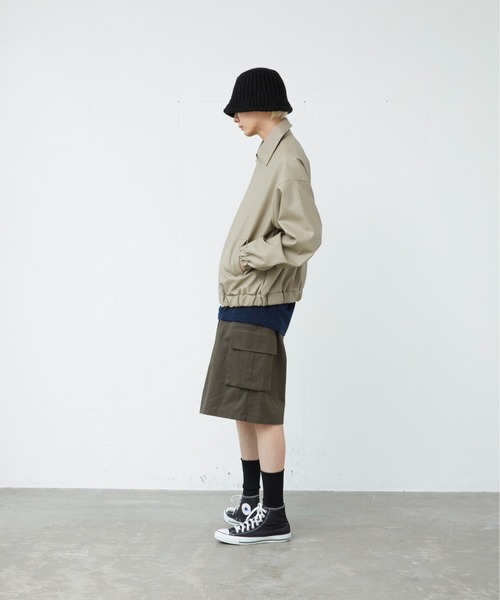 FEKETE（フェケテ）の「FEKETE VEGAN LEATHER WIDE SLEEVE BLOUSON（ブルゾン・メンズ・ブラック/ベージュ/マスタード・FREE）」の18枚目の写真