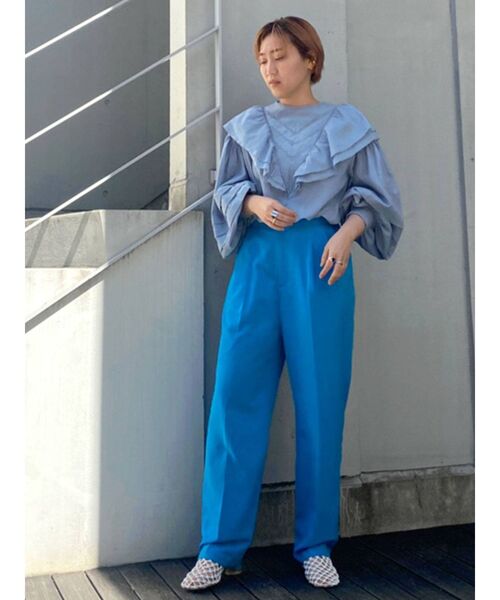 Ungrid(アングリッド)の「ハイウエストルーズテーパードパンツ(スラックス・レディース・ブラック/ブルー/アイボリー・SMALL/MEDIUM)」の10枚目の写真