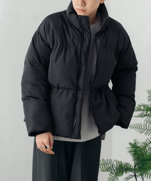 スタンドネック中綿ショートブルゾン（ダウンジャケット/コート