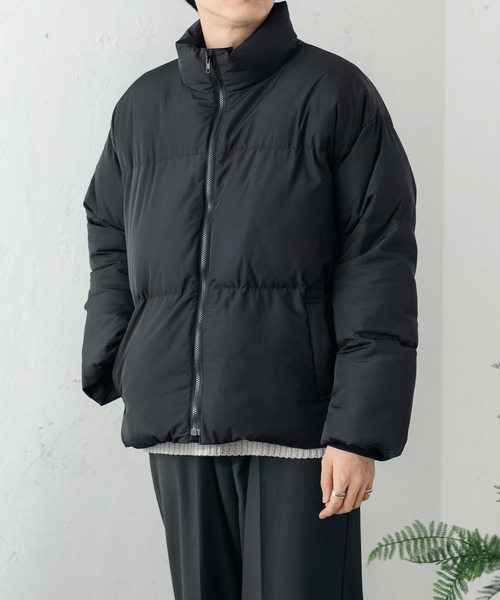 スタンドネック中綿ショートブルゾン（ダウンジャケット/コート