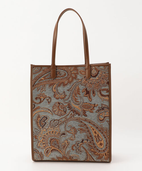 fredy emue(フレディエミュ)の「ペイズリー柄ジャガードスクエアバッグ(トートバッグ・レディース・ベージュ系その他3/ブルー系その他3・FREE)」の3枚目の写真