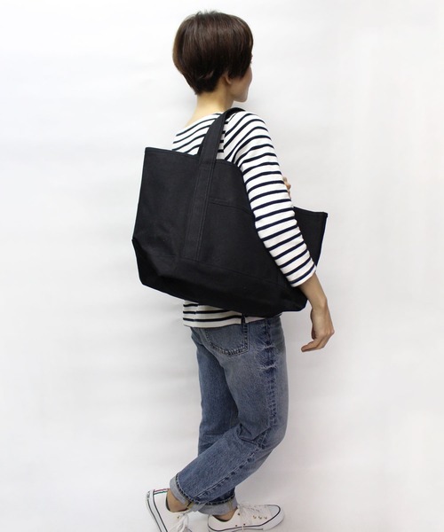 MAKE UP(メイクアップ)の「MAKE UP TIMELESS TIMELESS キャンバストートバッグL(バンダナ付)(トートバッグ・メンズ・オフホワイト/ネイビー/グレー/ブラック・FREE)」の10枚目の写真