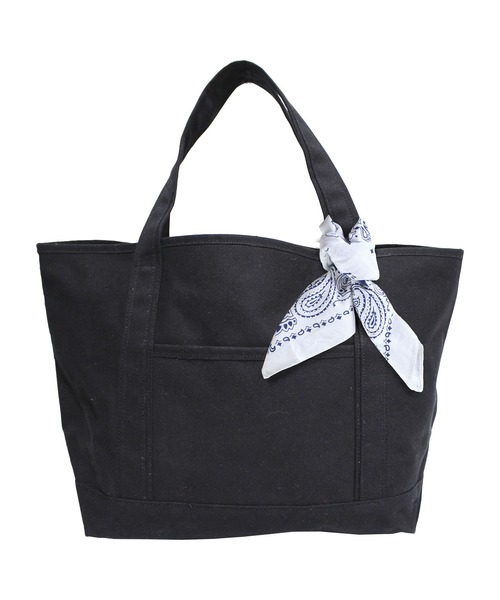 MAKE UP(メイクアップ)の「MAKE UP TIMELESS TIMELESS キャンバストートバッグL(バンダナ付)(トートバッグ・メンズ・オフホワイト/ネイビー/グレー/ブラック・FREE)」の14枚目の写真