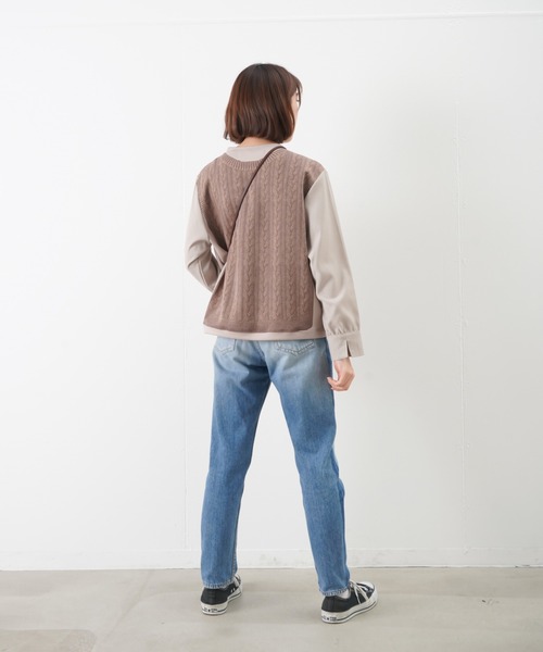 RODEO（ロデオ）の「RODEO ロデオ トロンプルイユプルオーバー（Tシャツ/カットソー・レディース・ベージュ/オフホワイト・FREE）」の10枚目の写真