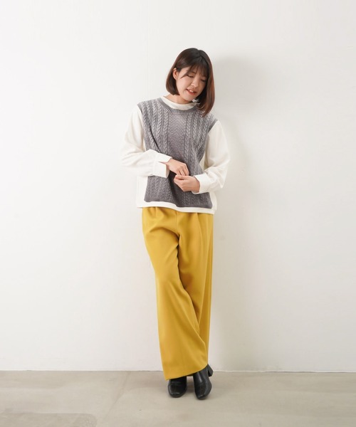RODEO（ロデオ）の「RODEO ロデオ トロンプルイユプルオーバー（Tシャツ/カットソー・レディース・ベージュ/オフホワイト・FREE）」の15枚目の写真