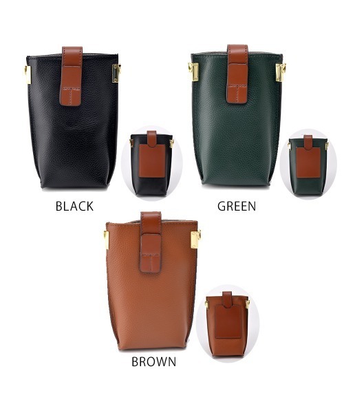 DEVICE(デバイス)の「本革 レザー シンプル ベルト デザイン スマホケース ミニ トート ショルダーバッグ(ショルダーバッグ・レディース・ブラック/ブラウン/グリーン/グレー・FREE)」の18枚目の写真