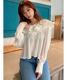 RESEXXY | ボリュームスリーブラッフルブラウス(シャツ/ブラウス)