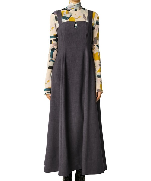 LE CIEL BLEU(ルシェルブルー)の「コルセットディティールドレス / Corset Detail Dress(ワンピース・レディース・チャコールグレー/レッド・38/36)」の3枚目の写真