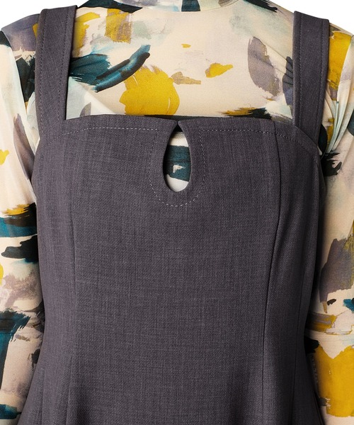 LE CIEL BLEU(ルシェルブルー)の「コルセットディティールドレス / Corset Detail Dress(ワンピース・レディース・チャコールグレー/レッド・38/36)」の6枚目の写真