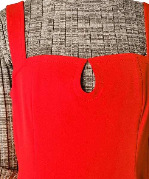 LE CIEL BLEU(ルシェルブルー)の「コルセットディティールドレス / Corset Detail Dress(ワンピース・レディース・チャコールグレー/レッド・38/36)」の7枚目の写真