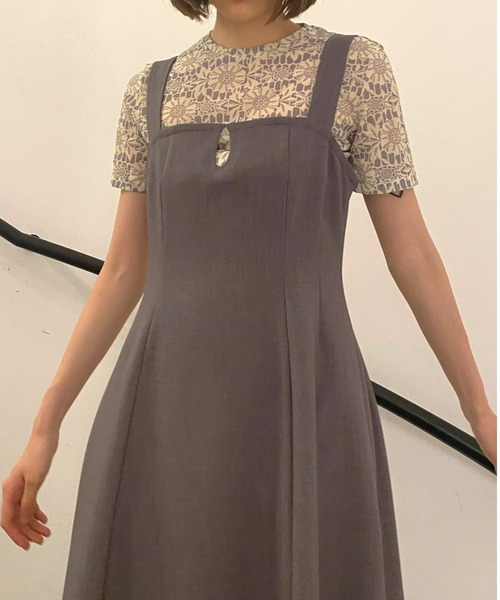 LE CIEL BLEU(ルシェルブルー)の「コルセットディティールドレス / Corset Detail Dress(ワンピース・レディース・チャコールグレー/レッド・38/36)」の22枚目の写真