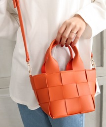 moment+ | *New Arrival*フェイクレザー 2WAY編み込みショルダーバッグ(ショルダーバッグ)