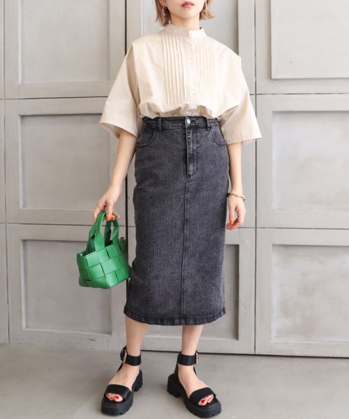 moment+（モーメントプラス）の「フェイクレザー 2WAY編み込みショルダーバッグ（ショルダーバッグ・レディース・ブラック/オフホワイト/オレンジ/グリーン/イエロー×グリーン・FREE）」の17枚目の写真