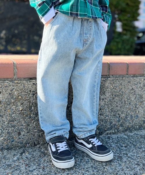 NESTA BRAND(ネスタブランド)の「NESTA KIDS(ネスタキッズ) / イージーデニムパンツ(デニムパンツ・キッズ・ブルー/ブラック・120/100/130/110/90)」の2枚目の写真