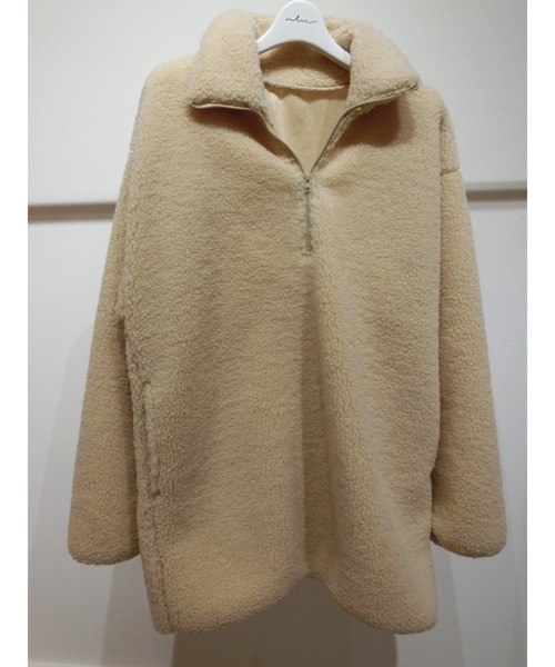 ulu（ウル）の「High neck boa zip pullover（その他トップス・レディース・アイボリー・FREE）」の5枚目の写真