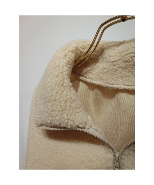 ulu（ウル）の「High neck boa zip pullover（その他トップス・レディース・アイボリー・FREE）」の10枚目の写真