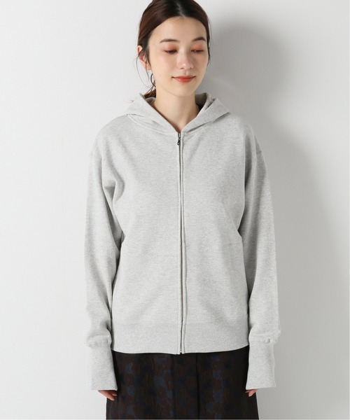 IENA(イエナ)の「裏毛ZIPフードパーカー(パーカー・レディース・グレー/ライトグレー・FREE)」の7枚目の写真