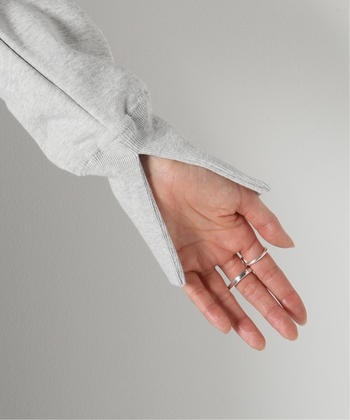 IENA(イエナ)の「裏毛ZIPフードパーカー(パーカー・レディース・グレー/ライトグレー・FREE)」の14枚目の写真