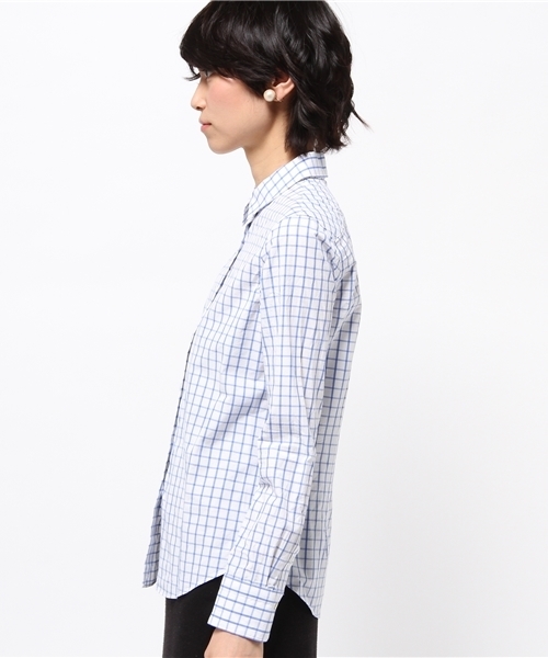 ESTNATION（エストネーション）の「ESTNATION チェックシャツ（シャツ/ブラウス・レディース・ブルー/ホワイト/カリビアンブルー/ダークインディゴブルー/シャーベット・38/36）」の19枚目の写真