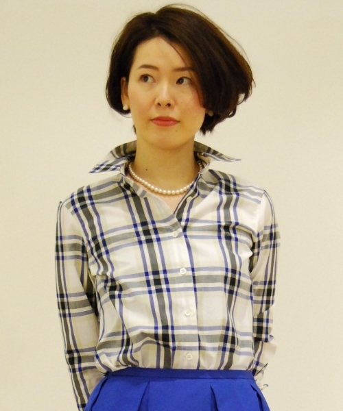 ESTNATION（エストネーション）の「ESTNATION チェックシャツ（シャツ/ブラウス・レディース・ブルー/ホワイト/カリビアンブルー/ダークインディゴブルー/シャーベット・38/36）」の8枚目の写真