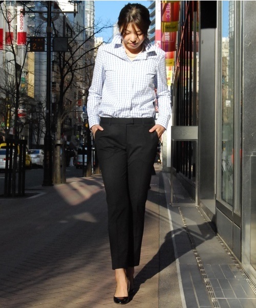 ESTNATION（エストネーション）の「ESTNATION チェックシャツ（シャツ/ブラウス・レディース・ブルー/ホワイト/カリビアンブルー/ダークインディゴブルー/シャーベット・38/36）」の12枚目の写真