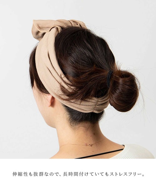 ALTROSE（アルトローズ）の「ヘアバンド 　ﾘﾌﾞﾘﾎﾞﾝ（ヘアバンド・レディース・ブラック/ベージュ/グレー/カーキ・FREE）」の8枚目の写真