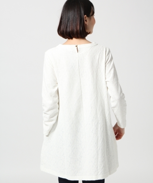 LEPSIM（レプシィム）の「ボンディングAラインワンピース　560063（ワンピース・レディース・アイボリー/グレー/ネイビー・MEDIUM/LARGE）」の8枚目の写真