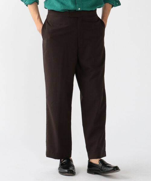 BEAMS PLUS（ビームスプラス）の「BEAMS PLUS / トロピカルウール チェック ドローストリング トラウザーズ（スラックス・メンズ・グレー系その他/ブラウン系その他・S/L/XL/M）」の9枚目の写真