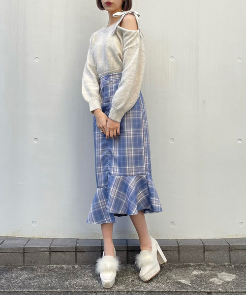 TITTY&CO.(ティティーアンドコー)の「イレヘムマーメイドスカート(スカート・レディース・インディゴブルー/ライトブルー・MEDIUM/SMALL)」の4枚目の写真