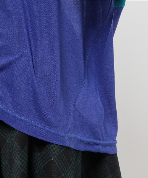 チャイハネ（チャイハネ）の「【チャイハネ】ティオン バイカラートップ（Tシャツ/カットソー・レディース・ターコイズブルー/レッド/グレー・FREE）」の13枚目の写真