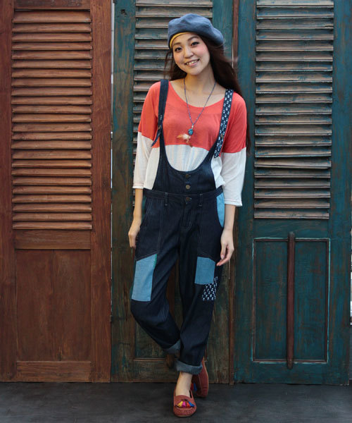 チャイハネ（チャイハネ）の「【チャイハネ】ティオン バイカラートップ（Tシャツ/カットソー・レディース・ターコイズブルー/レッド/グレー・FREE）」の6枚目の写真