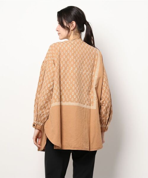 チャイハネ（チャイハネ）の「【チャイハネ】ブロックプリントトップス（その他トップス・レディース・ホワイト/ベージュ/ネイビー・FREE）」の11枚目の写真