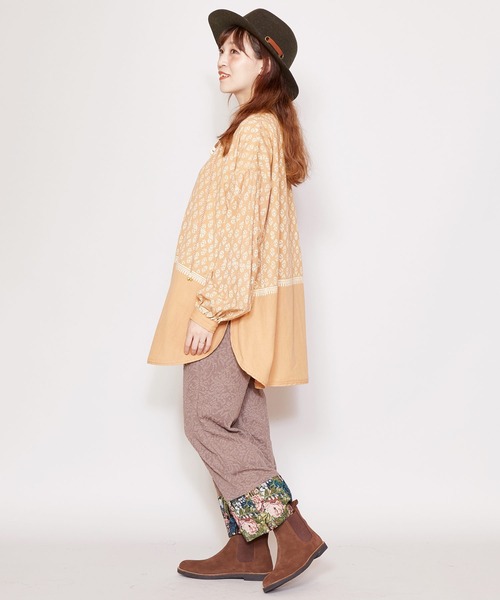 チャイハネ（チャイハネ）の「【チャイハネ】ブロックプリントトップス（その他トップス・レディース・ホワイト/ベージュ/ネイビー・FREE）」の17枚目の写真