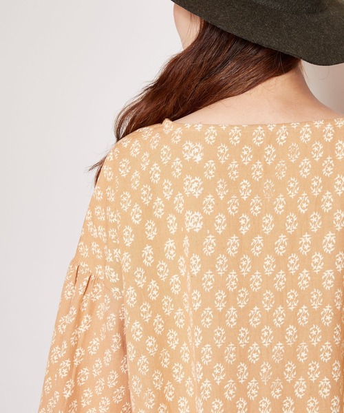 チャイハネ（チャイハネ）の「【チャイハネ】ブロックプリントトップス（その他トップス・レディース・ホワイト/ベージュ/ネイビー・FREE）」の19枚目の写真