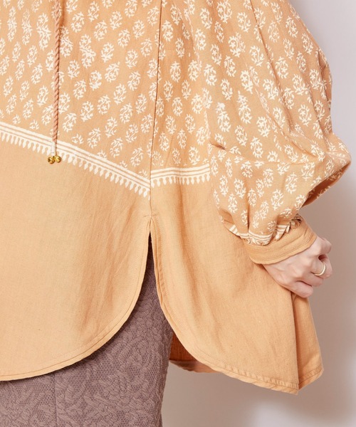 チャイハネ（チャイハネ）の「【チャイハネ】ブロックプリントトップス（その他トップス・レディース・ホワイト/ベージュ/ネイビー・FREE）」の22枚目の写真