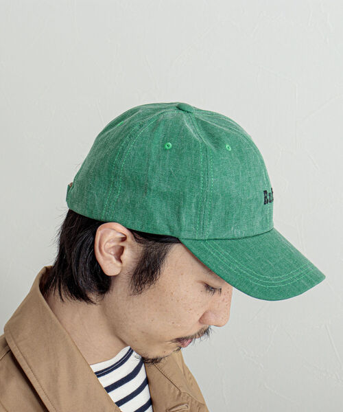 GLOSTER（グロスター）の「【GLOSTER/グロスター】WASHED ENBROIDERY CAP ウォッシュド刺繍キャップ（キャップ・メンズ・ベージュ/グリーン/ピンク/イエロー/ブラック・FREE）」の9枚目の写真