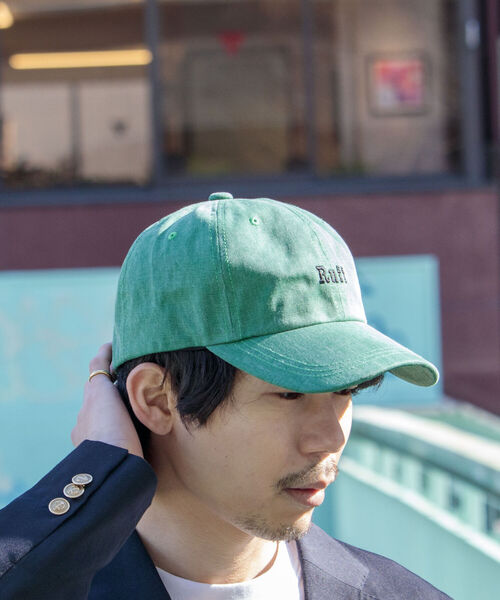 GLOSTER（グロスター）の「【GLOSTER/グロスター】WASHED ENBROIDERY CAP ウォッシュド刺繍キャップ（キャップ・メンズ・ベージュ/グリーン/ピンク/イエロー/ブラック・FREE）」の16枚目の写真
